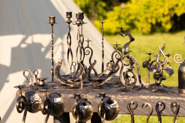 Image of a variety of blacksmith made products